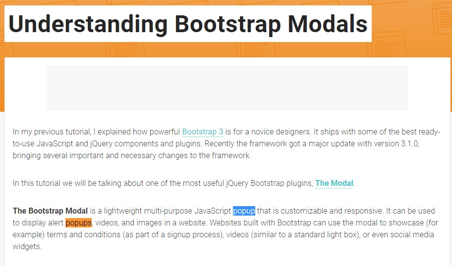 Another  practical  content  regarding to Bootstrap Modal Popup